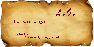 Laskai Olga névjegykártya